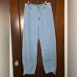 Zara Ankle Tie Wide Leg Jeans Size Medium